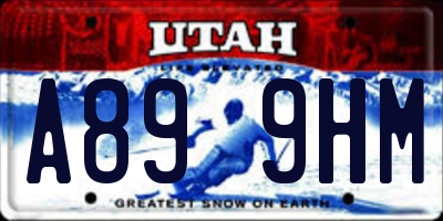 UT license plate A899HM