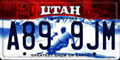 UT license plate A899JM