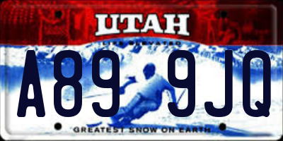 UT license plate A899JQ