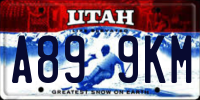 UT license plate A899KM