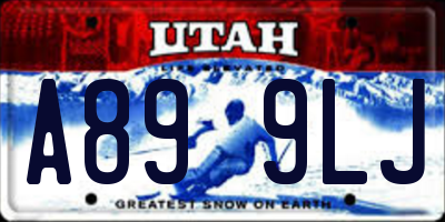 UT license plate A899LJ