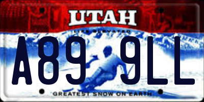 UT license plate A899LL