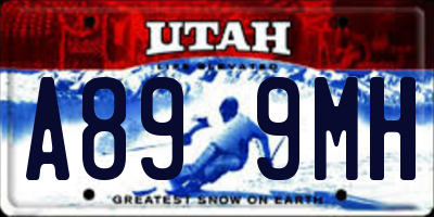 UT license plate A899MH