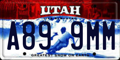 UT license plate A899MM