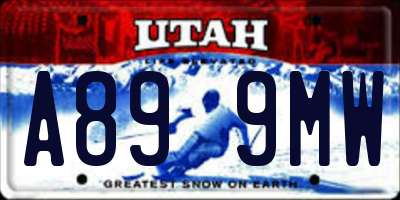 UT license plate A899MW