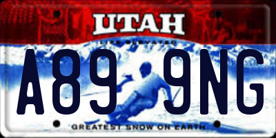 UT license plate A899NG