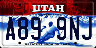 UT license plate A899NJ