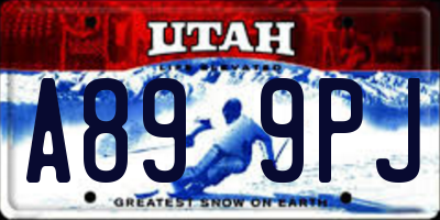UT license plate A899PJ