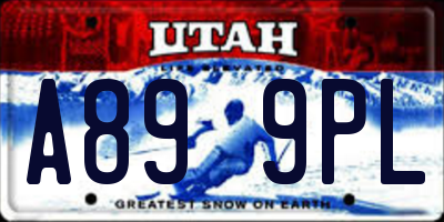 UT license plate A899PL