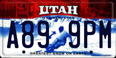 UT license plate A899PM