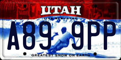 UT license plate A899PP