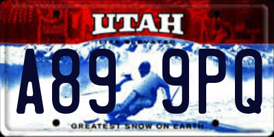 UT license plate A899PQ