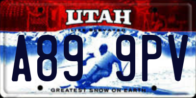 UT license plate A899PV