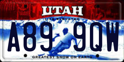 UT license plate A899QW