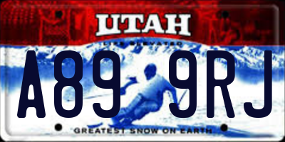 UT license plate A899RJ