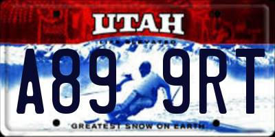 UT license plate A899RT