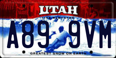 UT license plate A899VM