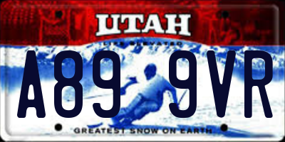UT license plate A899VR