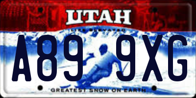 UT license plate A899XG