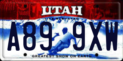 UT license plate A899XW