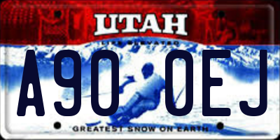 UT license plate A900EJ