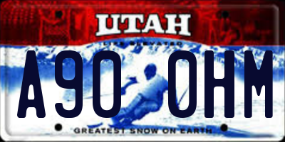 UT license plate A900HM