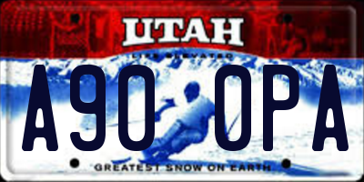 UT license plate A900PA