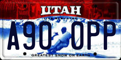 UT license plate A900PP