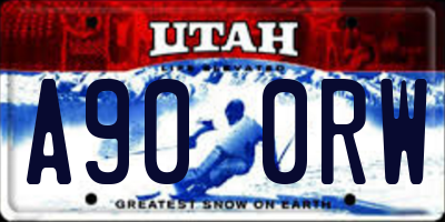 UT license plate A900RW