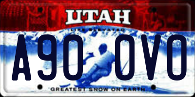 UT license plate A900VO