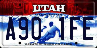 UT license plate A901FE