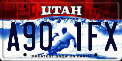 UT license plate A901FX