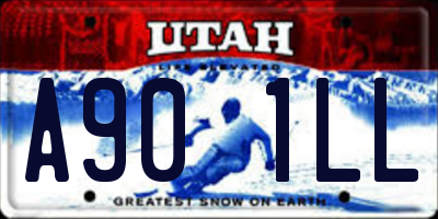 UT license plate A901LL