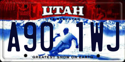 UT license plate A901WJ