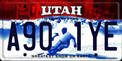 UT license plate A901YE