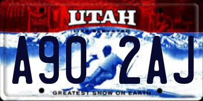 UT license plate A902AJ