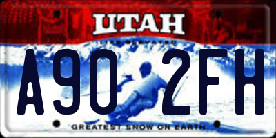 UT license plate A902FH