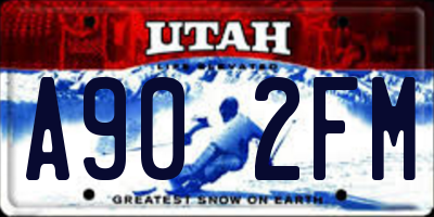 UT license plate A902FM