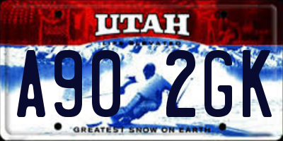 UT license plate A902GK