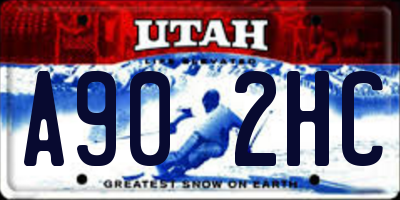 UT license plate A902HC