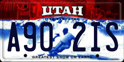 UT license plate A902IS