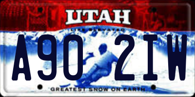 UT license plate A902IW