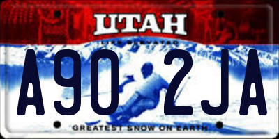 UT license plate A902JA