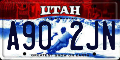 UT license plate A902JN