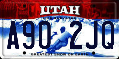 UT license plate A902JQ