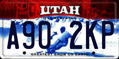 UT license plate A902KP
