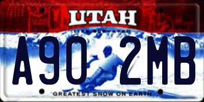 UT license plate A902MB