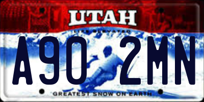 UT license plate A902MN