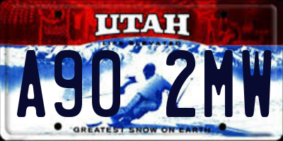 UT license plate A902MW