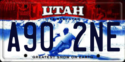 UT license plate A902NE